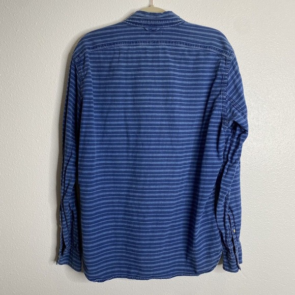 Alex Mill Blue Striped Casual Button Down Shirt - Picture 5 of 5